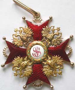 Знак ордена Святого Станислава